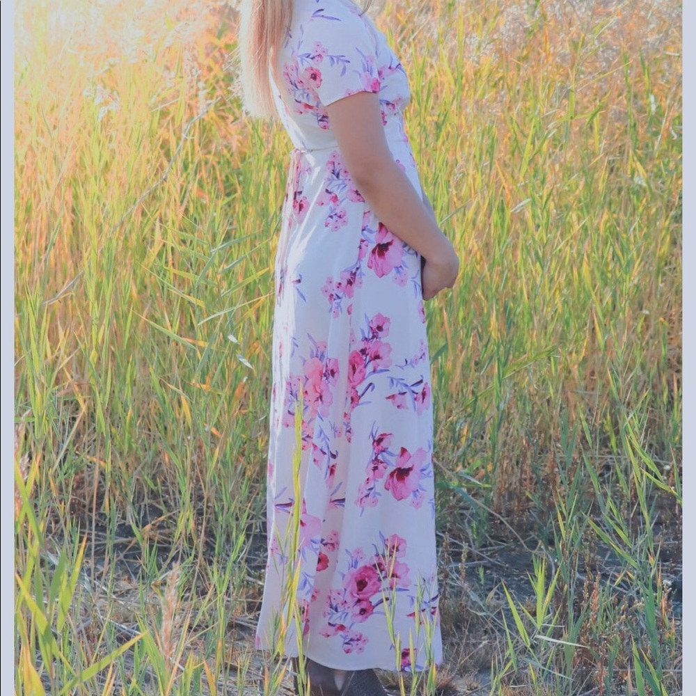 Flower Wrap Dress